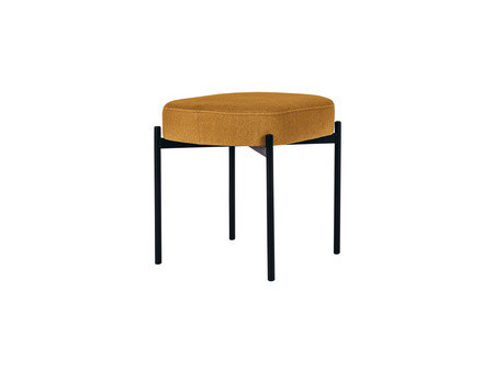PAPERFLOW Banc oval GAIA, taille S, habillage tissu, brun
