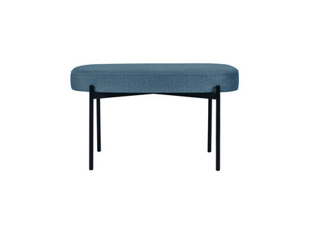 PAPERFLOW Banc oval GAIA, taille M, habillage tissu, bleu
