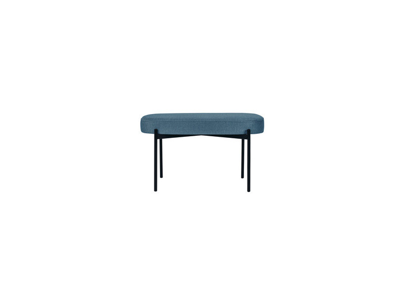 PAPERFLOW Banc oval GAIA, taille M, habillage tissu, bleu