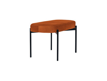PAPERFLOW Banc oval GAIA, taille M, habillage tissu, bleu