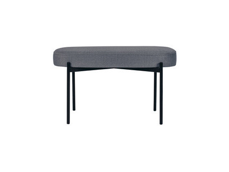 PAPERFLOW Banc oval GAIA, taille M, habillage tissu, ivoire