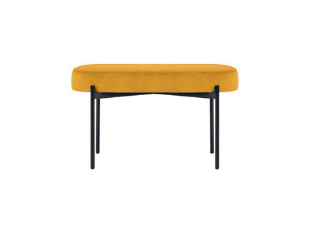 PAPERFLOW Banc oval GAIA, taille M, habillage tissu, safran