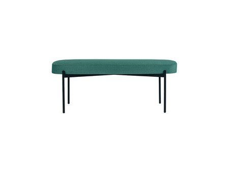 PAPERFLOW Banc oval GAIA, taille L, habillage tissu, vert