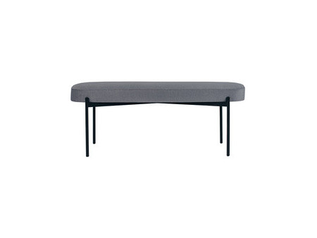 PAPERFLOW Banc oval GAIA, taille L, habillage tissu, ivoire