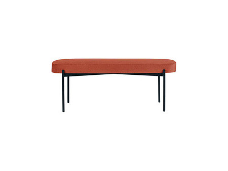 PAPERFLOW Banc oval GAIA, taille L, habillage tissu, brun