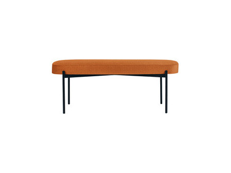 PAPERFLOW Banc oval GAIA, taille L, habillage tissu, brun
