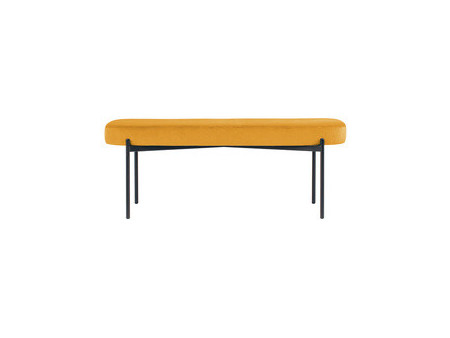 PAPERFLOW Banc oval GAIA, taille L, habillage tissu, rouille