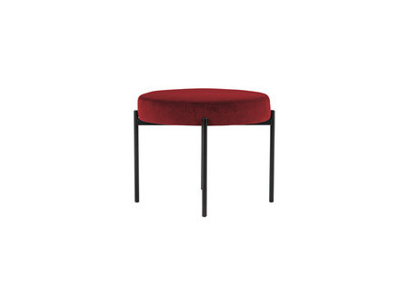 PAPERFLOW Banc GAIA, rond, habillage velours, bleu