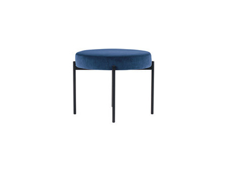 PAPERFLOW Banc GAIA, rond, habillage velours, rouge
