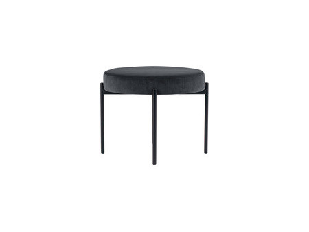 PAPERFLOW Banc GAIA, rond, habillage velours, rouge