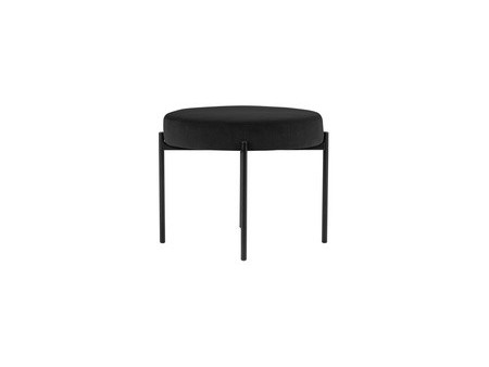 PAPERFLOW Banc GAIA, rond, habillage velours, rouille