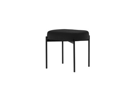 PAPERFLOW Banc oval GAIA, taille S, habillage velours, noir