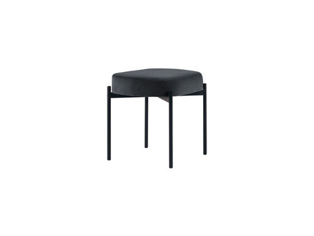 PAPERFLOW Banc oval GAIA, taille S, habillage velours, bleu