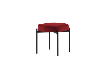PAPERFLOW Banc oval GAIA, taille S, habillage velours, bleu