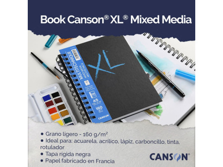CANSON Carnet de dessin XL BOOK MIXED MEDIA, A4