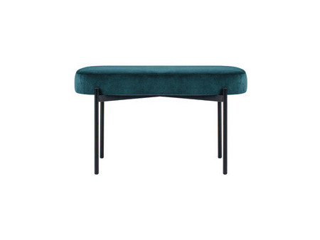 PAPERFLOW Banc oval GAIA, taille M, habillage velours