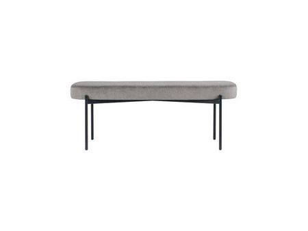 PAPERFLOW Banc oval GAIA, taille L, habillage velours, bleu