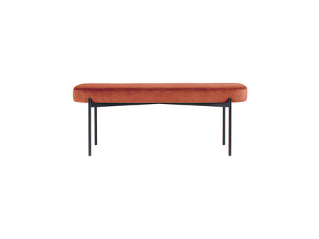 PAPERFLOW Banc oval GAIA, taille L, habillage velours, vert
