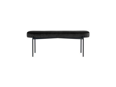PAPERFLOW Banc oval GAIA, taille L, habillage velours, rose