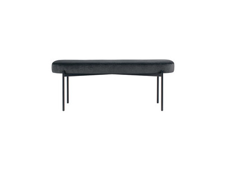 PAPERFLOW Banc oval GAIA, taille L, habillage velours, rose