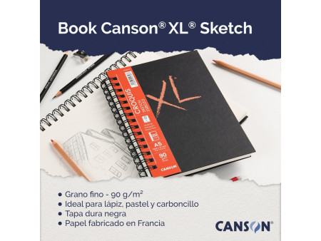 CANSON Carnet de dessin XL BOOK CROQUIS, A5