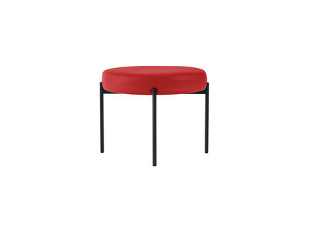 PAPERFLOW Banc GAIA, rond, habillage similicuir, noir