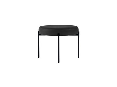 PAPERFLOW Banc GAIA, rond, habillage similicuir, rouge