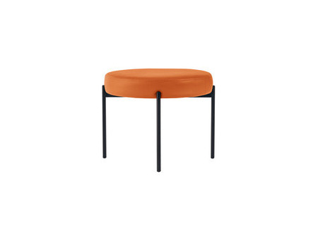 PAPERFLOW Banc GAIA, rond, habillage similicuir, rouge