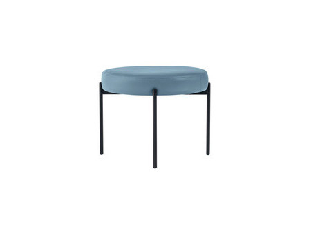 PAPERFLOW Banc GAIA, rond, habillage similicuir, rouge
