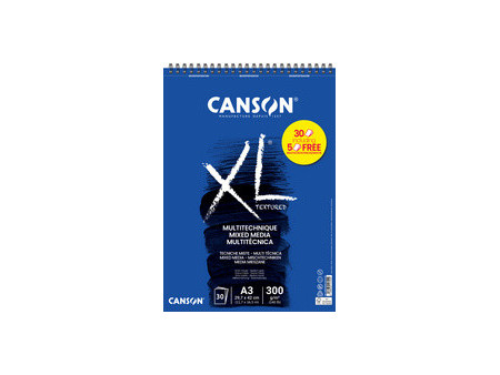 CANSON Bloc de dessin XL MIXED MEDIA Textured Promo, A5