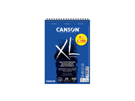 CANSON Bloc de dessin XL MIXED MEDIA Textured Promo, A5