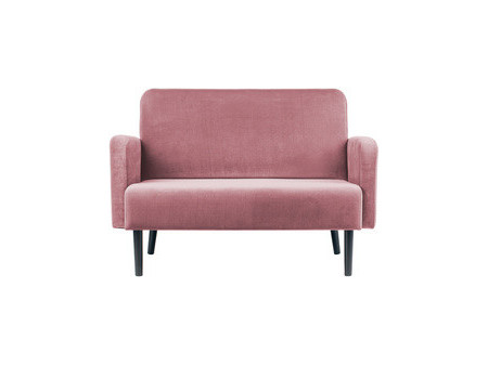 PAPERFLOW Canapé 2 places LISBOA, habillage velours, noir