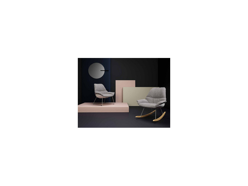 PAPERFLOW Fauteuil visiteur LAZY, blanc/gris