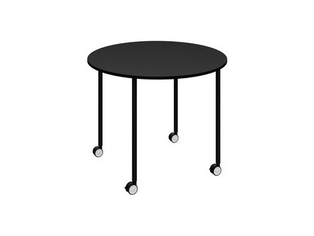 PAPERFLOW Table mobile FLEX OFFICE, ronde, 960 mm, noir