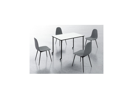 PAPERFLOW Table mobile FLEX OFFICE, rectangulaire, blanc