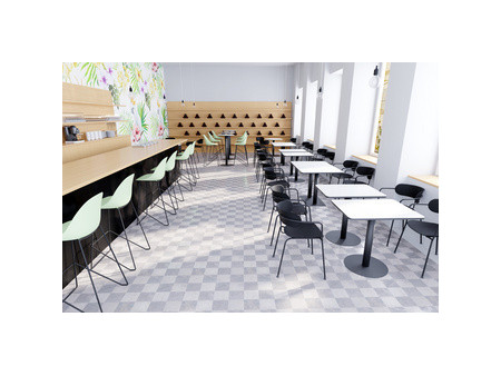 PAPERFLOW Table de bistrot Mezzo, (L)800 x (P)600 mm, noir