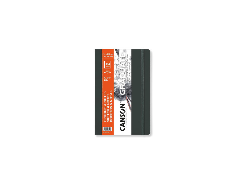 CANSON Carnet à croquis GRADUATE SKETCH & NOTES, gris foncé