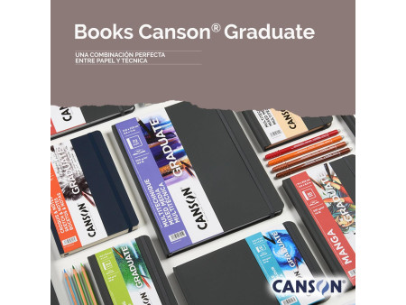 CANSON Carnet à croquis GRADUATE SKETCH & NOTES, gris foncé