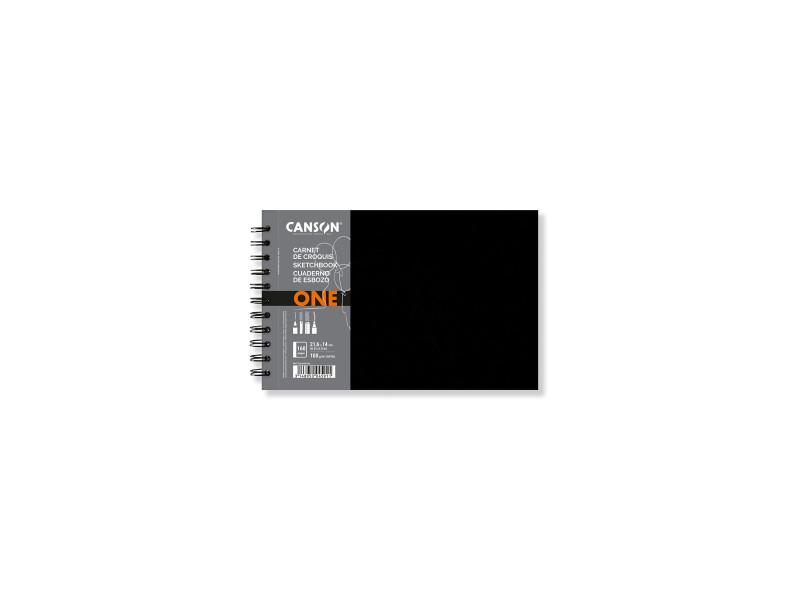 CANSON Carnet de croquis ONE, 216 x 140 mm, noir