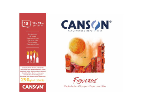 CANSON Bloc papier dessin 'Figueras', 180 x 240 mm, 290 g/m2