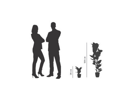 PAPERFLOW Plante artificielle 'caoutchouc', hauteur 1.200 mm