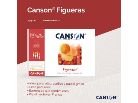 CANSON Bloc papier dessin 'Figueras', 380 x 460 mm, 290 g/m2
