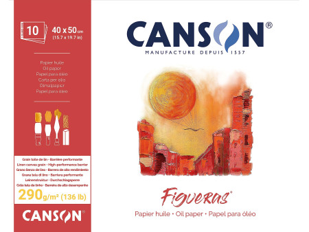 CANSON Bloc papier dessin 'Figueras', 400 x 500 mm, 290 g/m2