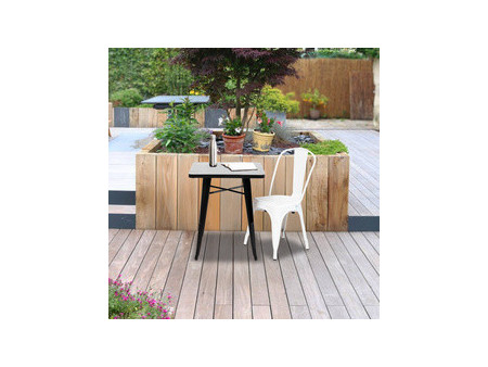 PAPERFLOW Chaise visiteur d'extérieur URBAN, set de 2, blanc