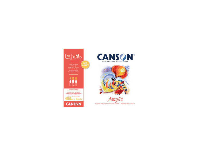 CANSON Bloc papier dessin 'Acrylic', 500 x 700 mm, 400 g/m2