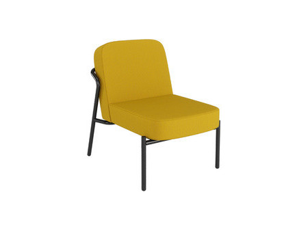PAPERFLOW Fauteuil visiteur d'extérieur MEDSO RUND S, jaune