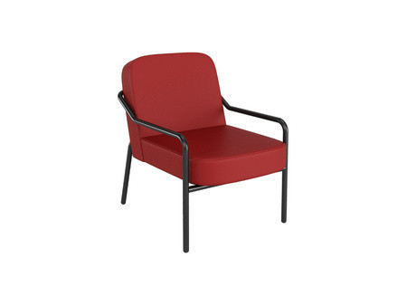 PAPERFLOW Fauteuil visiteur MEDSO RUND M, simili-cuir, noir