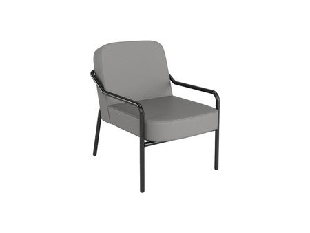 PAPERFLOW Fauteuil visiteur MEDSO RUND M, simili-cuir, gris