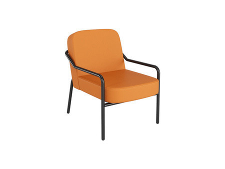 PAPERFLOW Fauteuil visiteur MEDSO RUND M, simili-cuir, gris