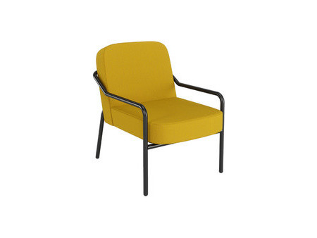 PAPERFLOW Fauteuil visiteur d'extérieur MEDSO RUND M, jaune